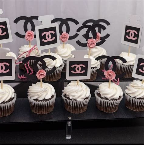 chanel inspired cupcake toppers|chanel cake topper just for you.